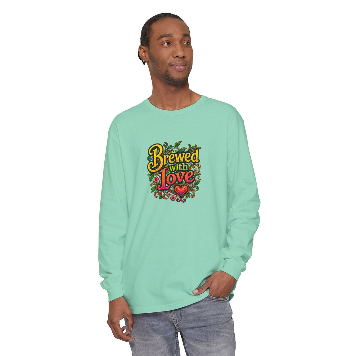 "Brewed with Love, Sipped with Awe" Long Sleeve Tee