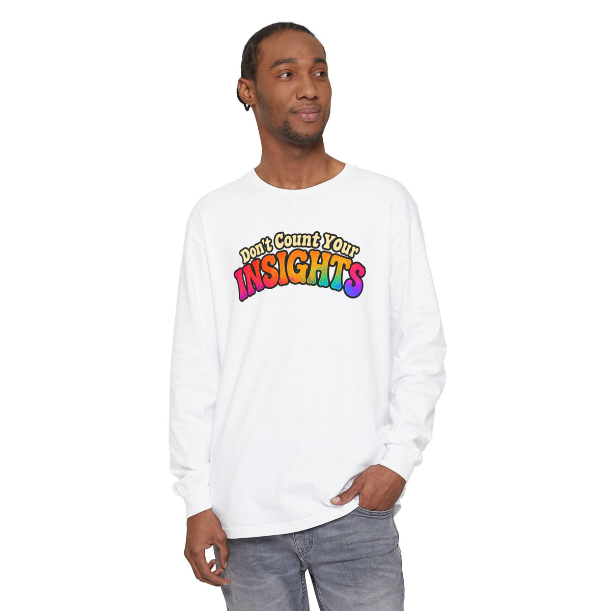 "Don't Count Your Insights" Long Sleeve Tee — Psychedelic Mushroom Art