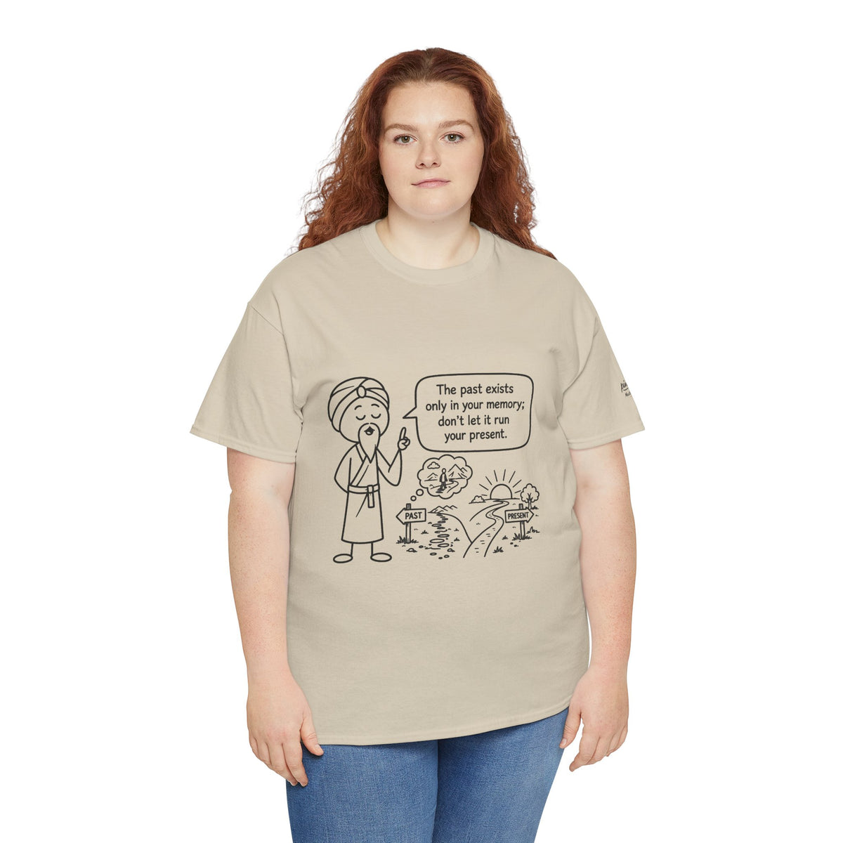 Inspirational Master Lee's Wisdom Graphic Tee — "The past exists only in your memory; don't let it ruin your present."