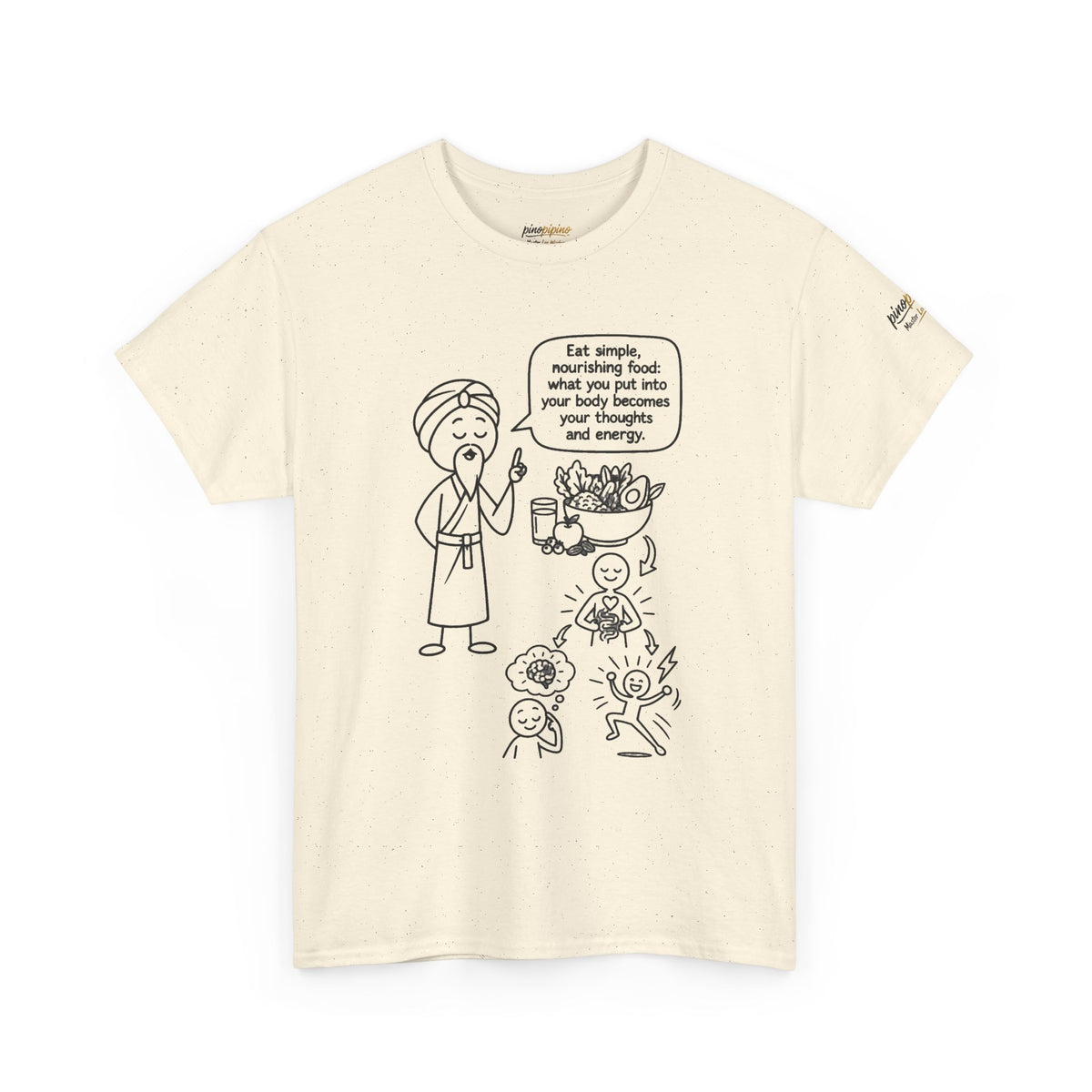 Mindful Eating T‑Shirt — "Eat Simple, Nourishing Food..." Wellness Tee