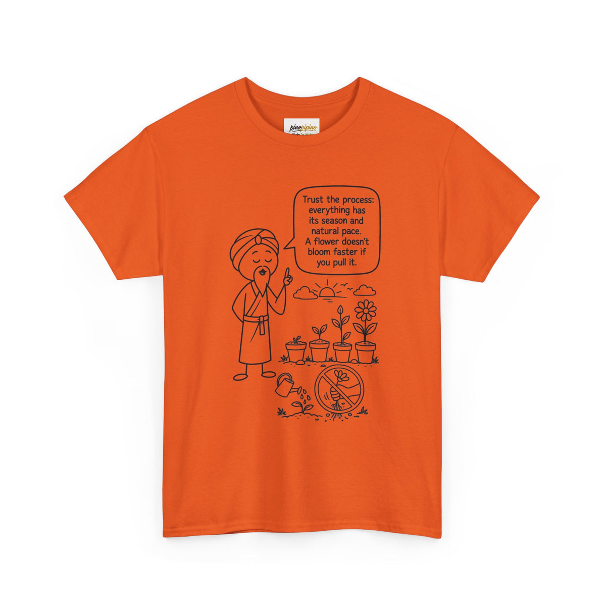 T-Shirt — "Trust the Process" Wise Cartoon Tee