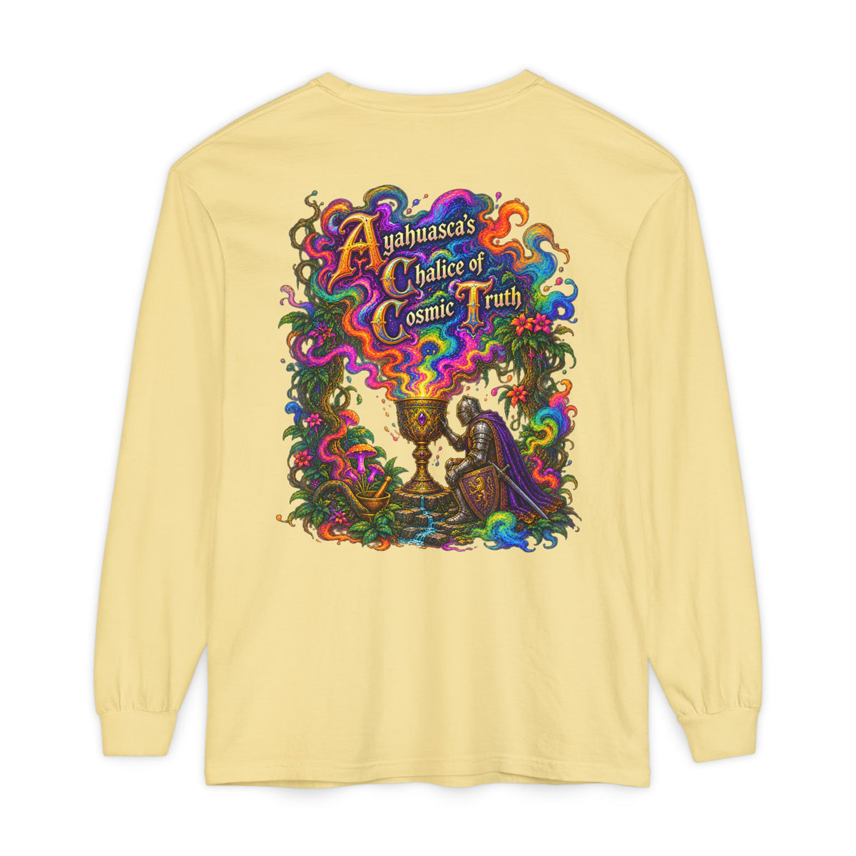Ayahuasca Chalice Long Sleeve Tee — Psychedelic Cosmic Truth Graphic