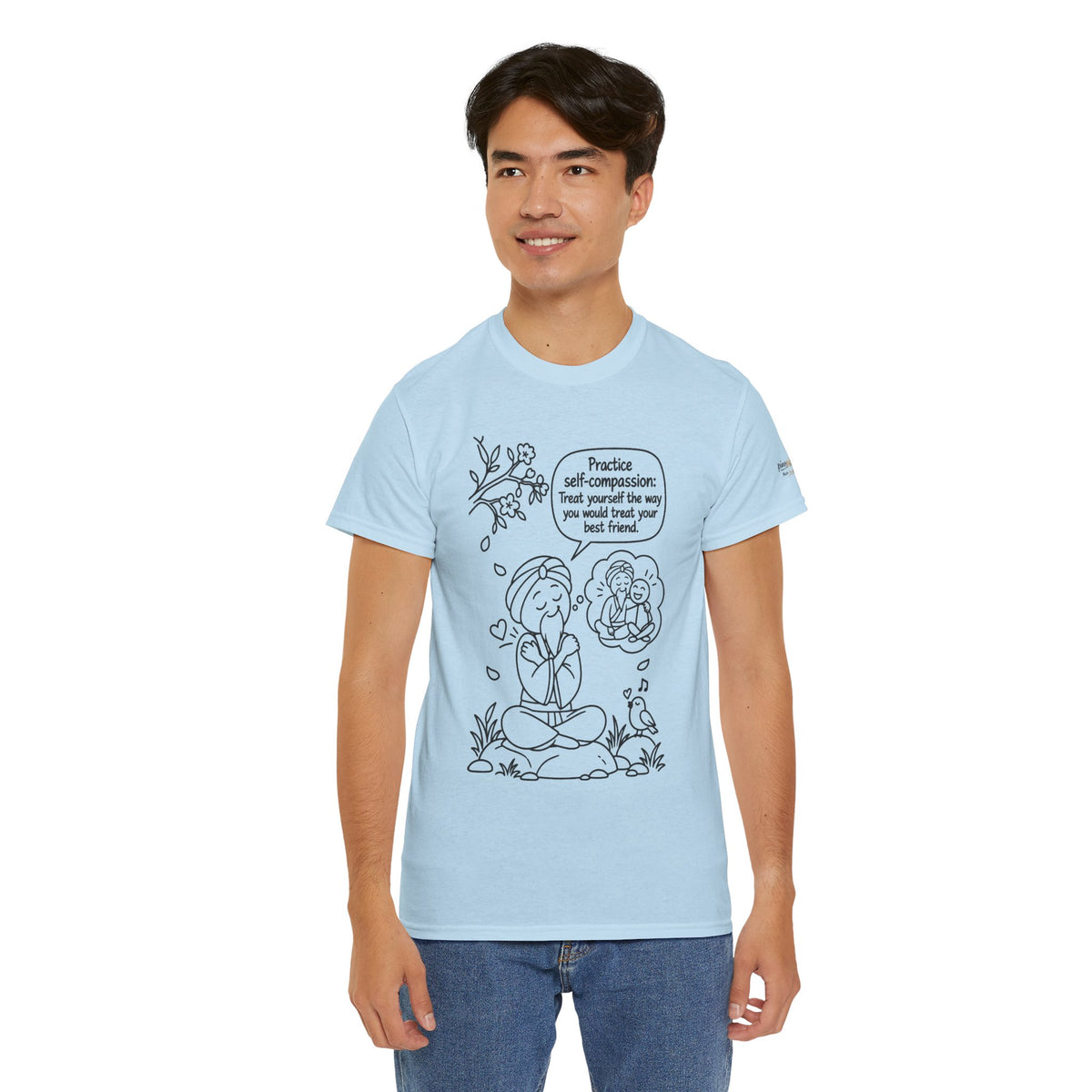 "Practice Self-Compassion" Master Lee's Wisdom Meditation T-Shirt