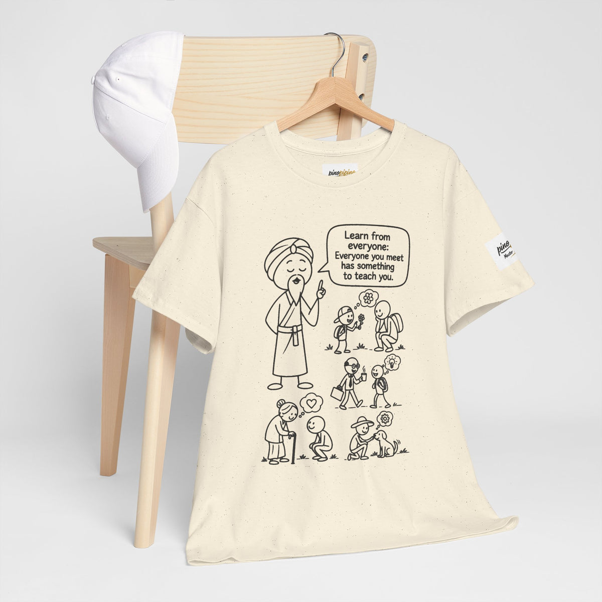 Spiritual Teacher Comic Tee — "Learn from Everyone" Graphic T‑Shirt