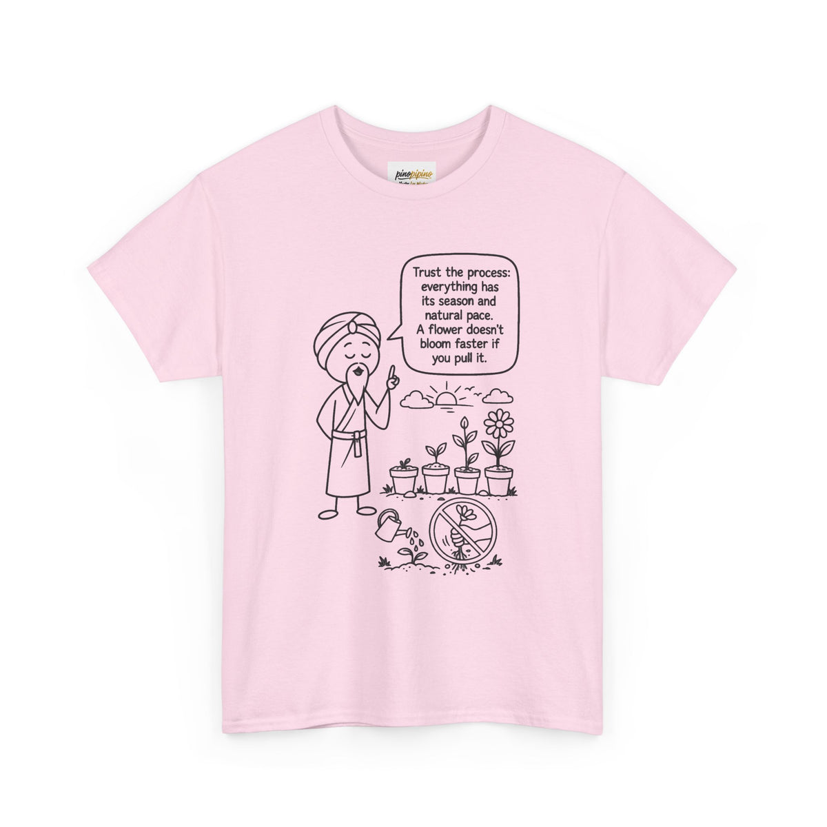 T-Shirt — "Trust the Process" Wise Cartoon Tee