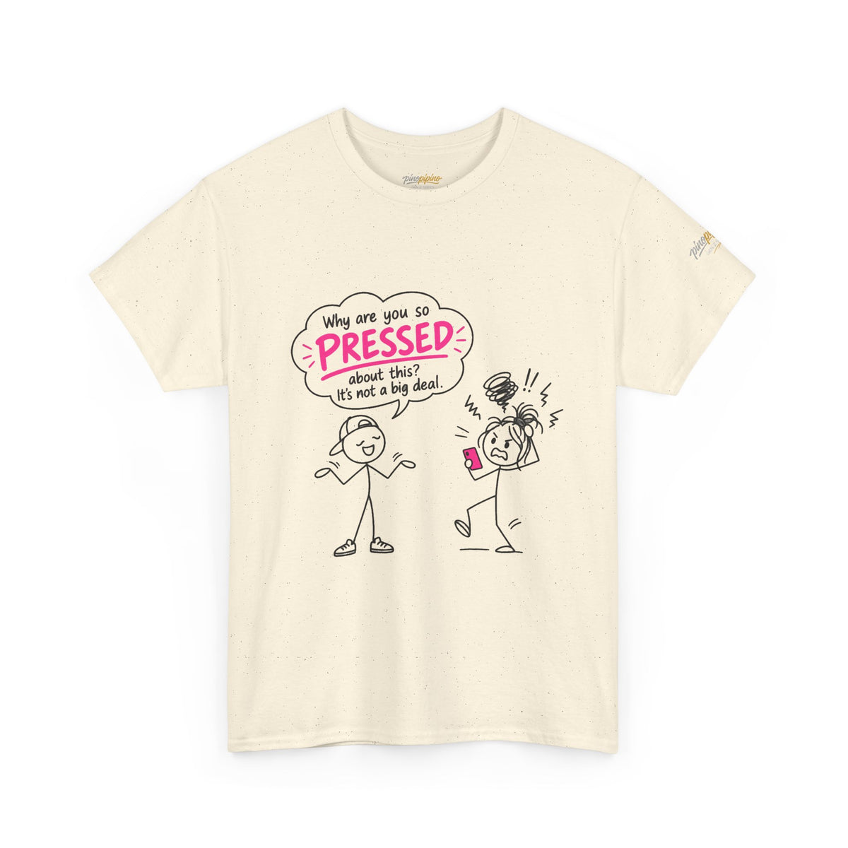 "Why Are You So Pressed?" Cartoon Graphic Tee
