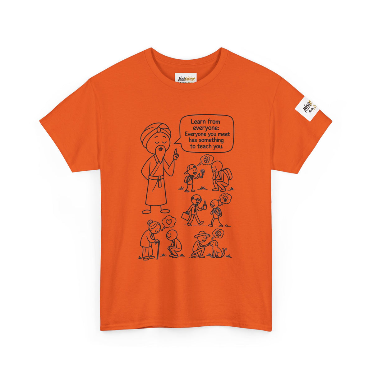 Spiritual Teacher Comic Tee — "Learn from Everyone" Graphic T‑Shirt