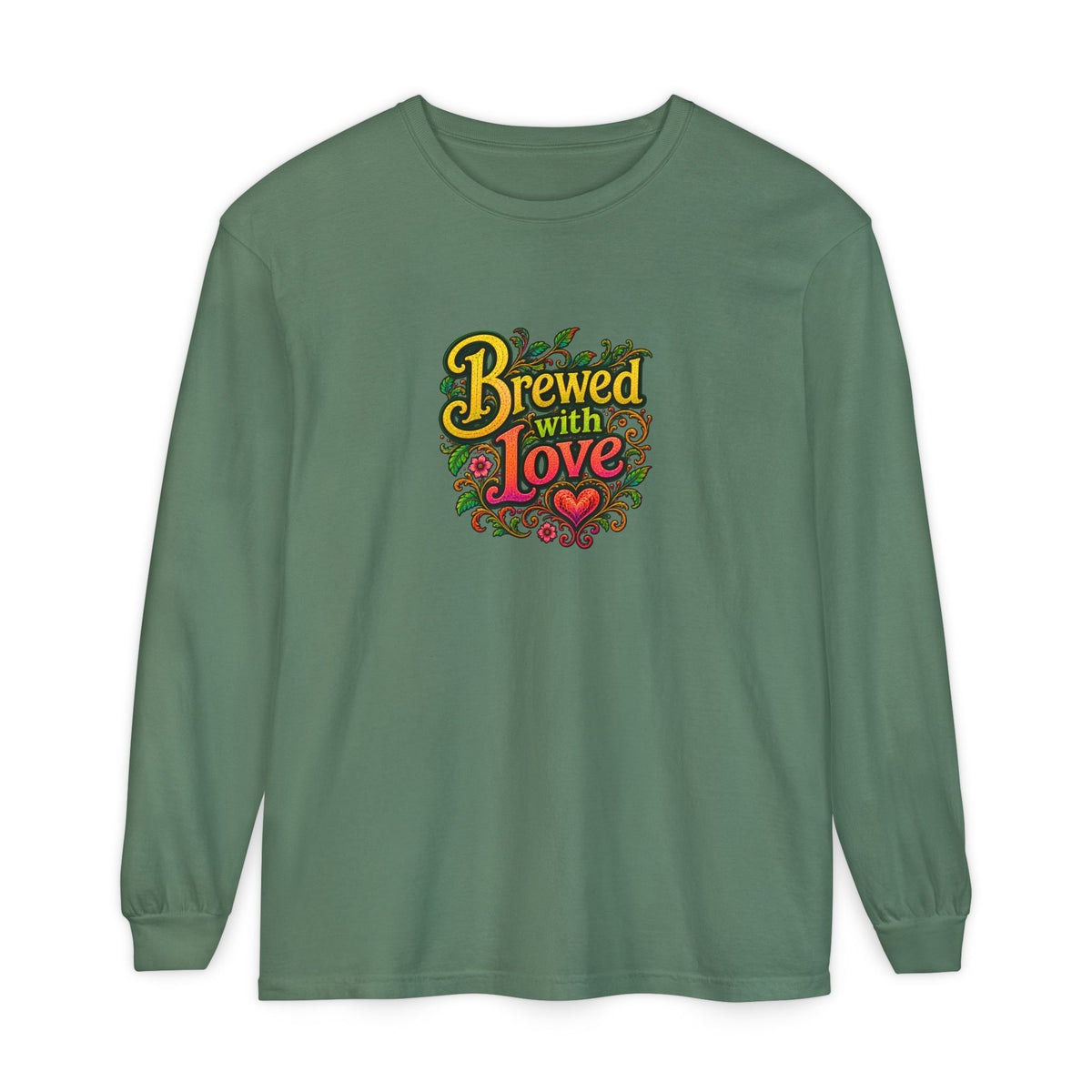 "Brewed with Love, Sipped with Awe" Long Sleeve Tee
