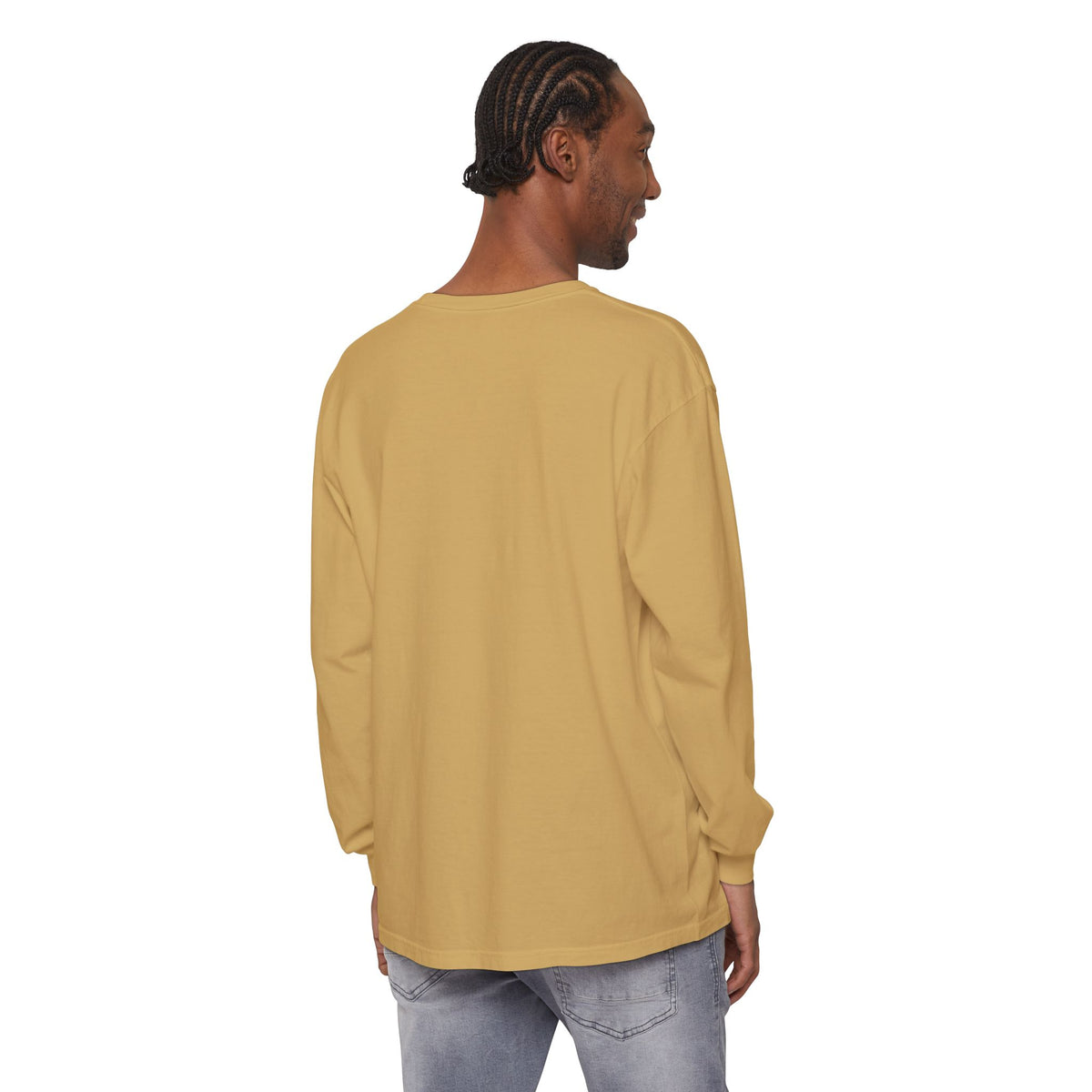"Shrooming Where the Grass Is Greener" - Front Design Psychedelic Mushroom Long Sleeve T‑Shirt