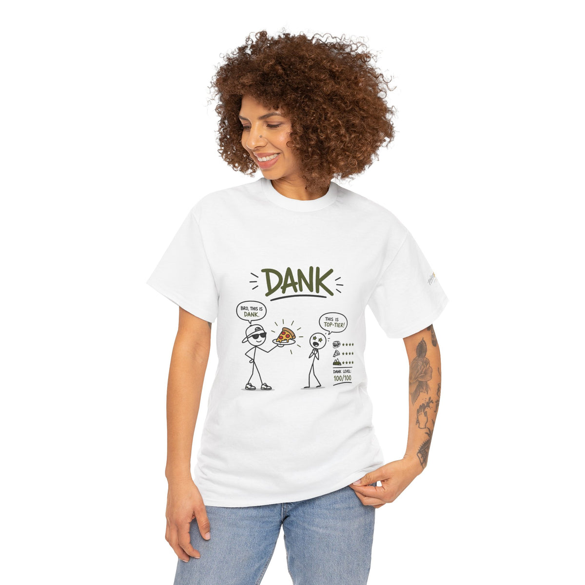 "DANK" Gen Z Slang Funny Stick Figure Comic Tee