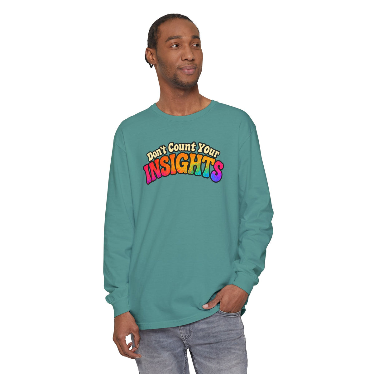 "Don't Count Your Insights" Long Sleeve Tee — Psychedelic Mushroom Art