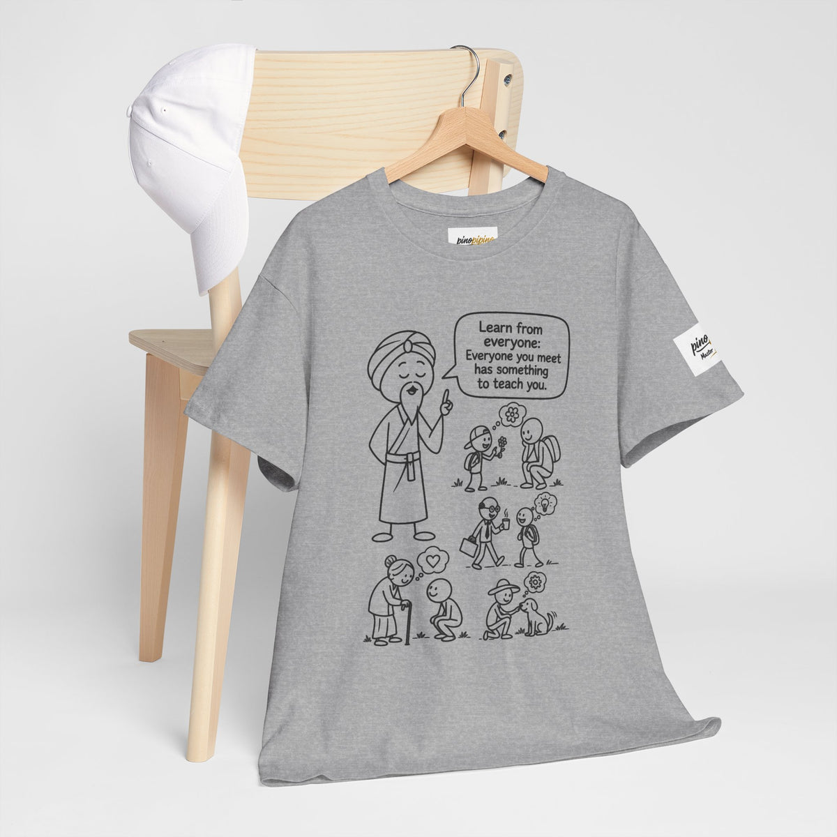 Spiritual Teacher Comic Tee — "Learn from Everyone" Graphic T‑Shirt