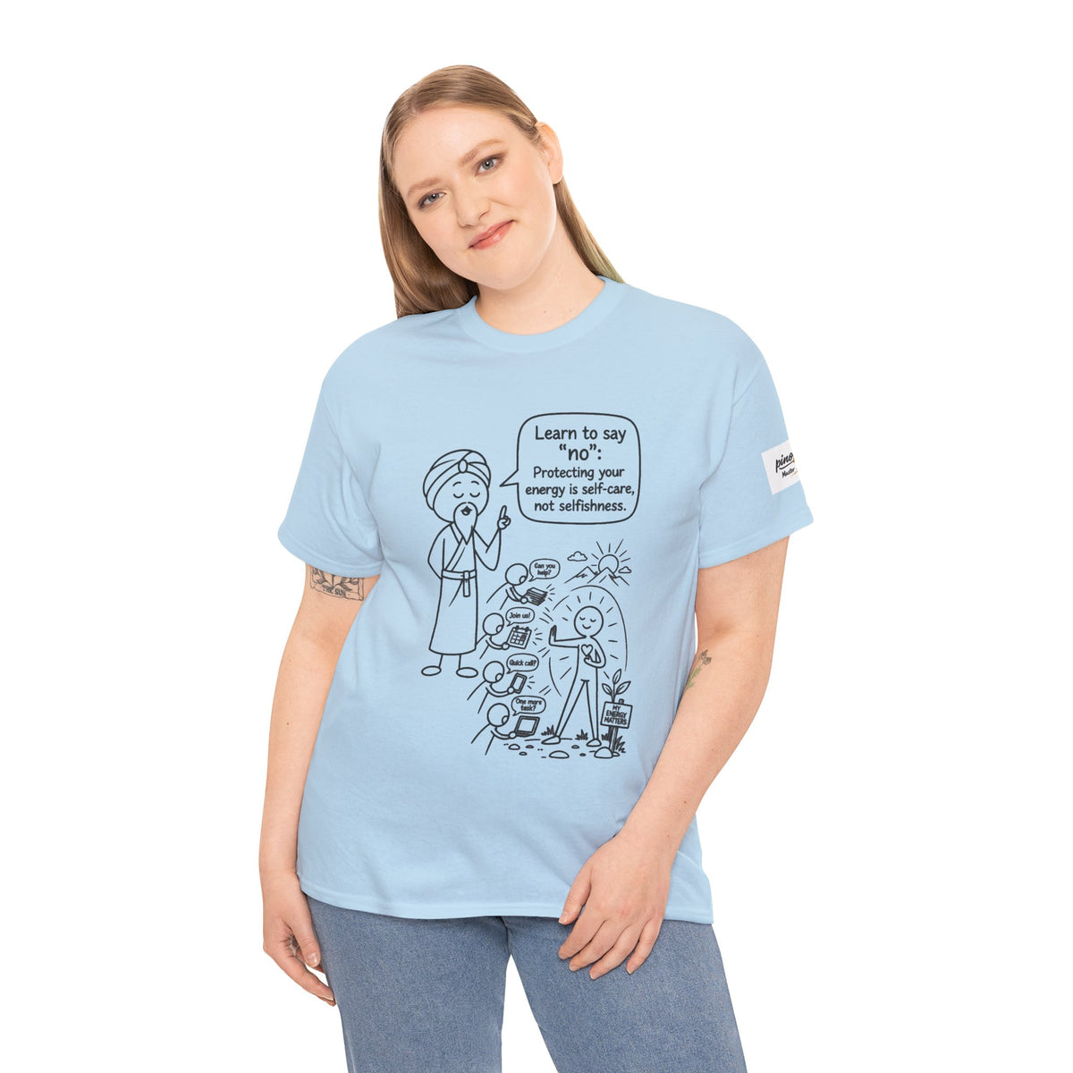 Spiritual Self-Care Tee — "Learn to Say No" Mindfulness T-Shirt