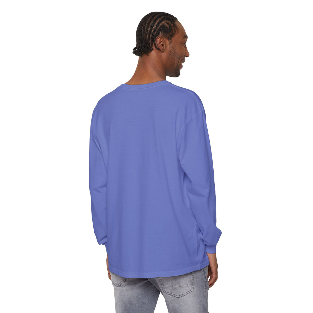"Shrooming Where the Grass Is Greener" - Front Design Psychedelic Mushroom Long Sleeve T‑Shirt