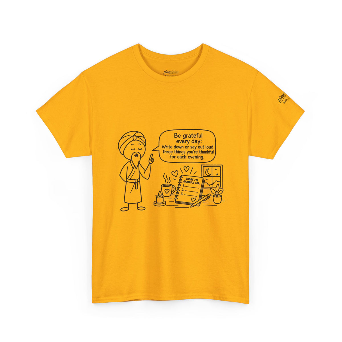 Gratitude Master Lee's Wisdom Tee — "Be grateful every day" Graphic T-Shirt