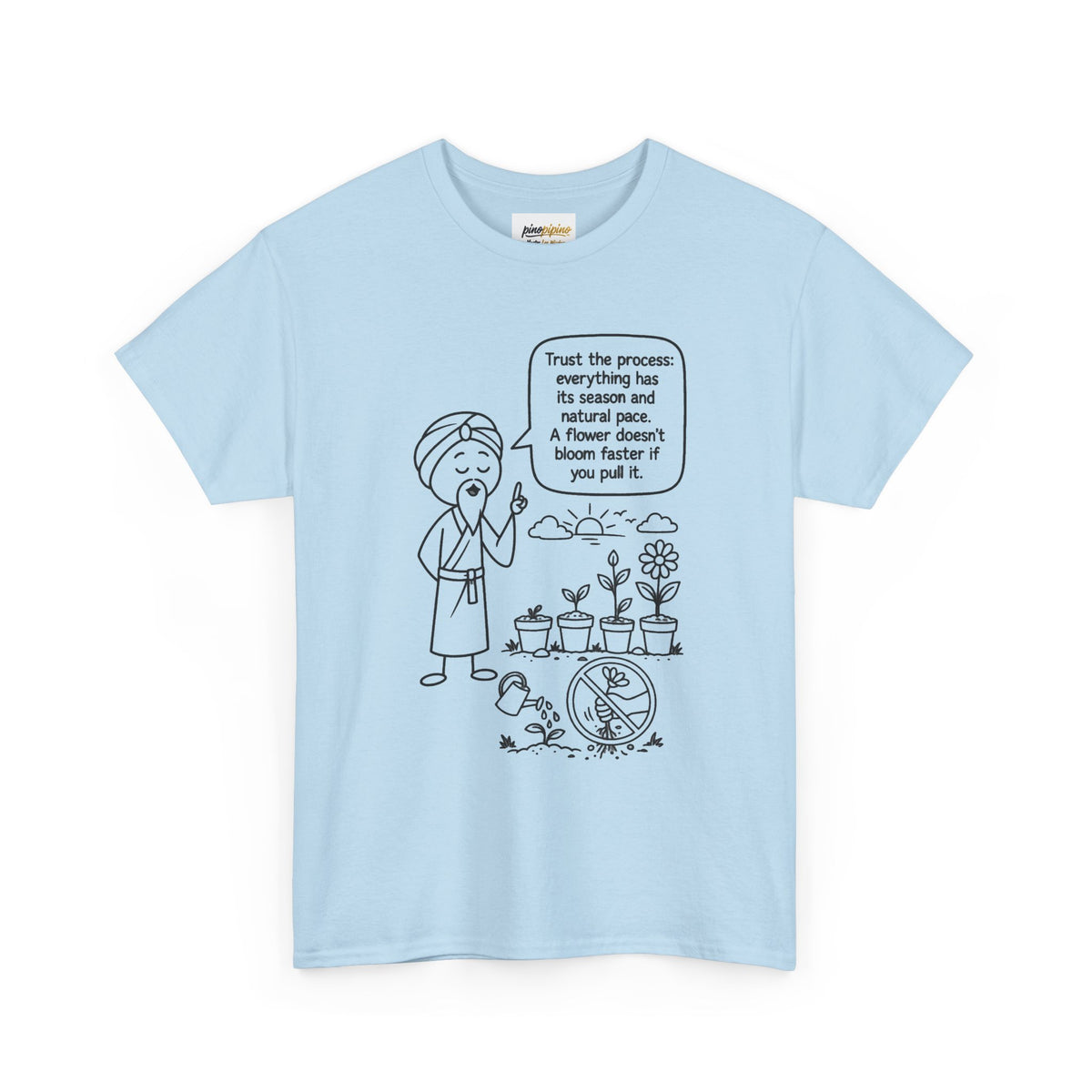 T-Shirt — "Trust the Process" Wise Cartoon Tee