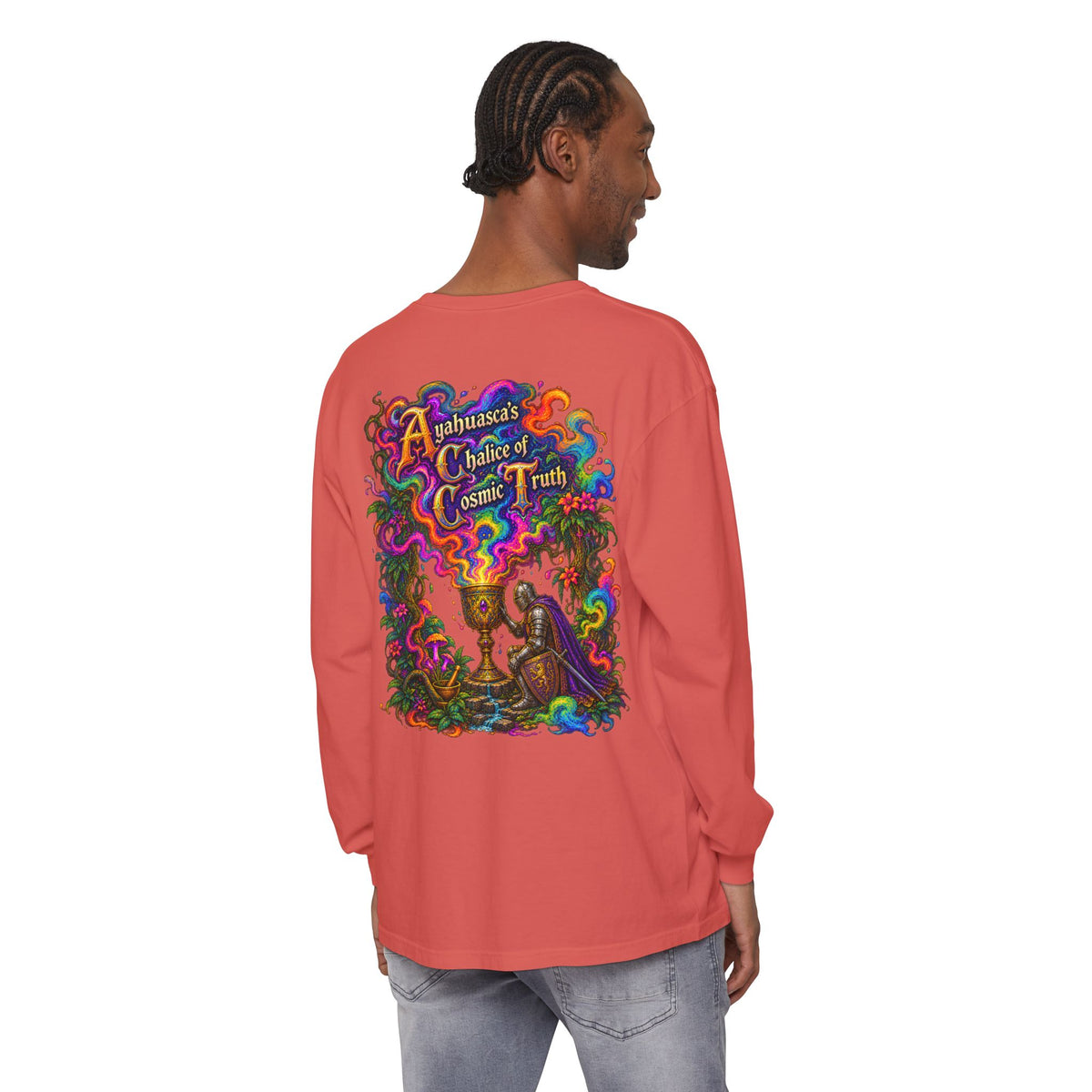 Ayahuasca Chalice Long Sleeve Tee — Psychedelic Cosmic Truth Graphic