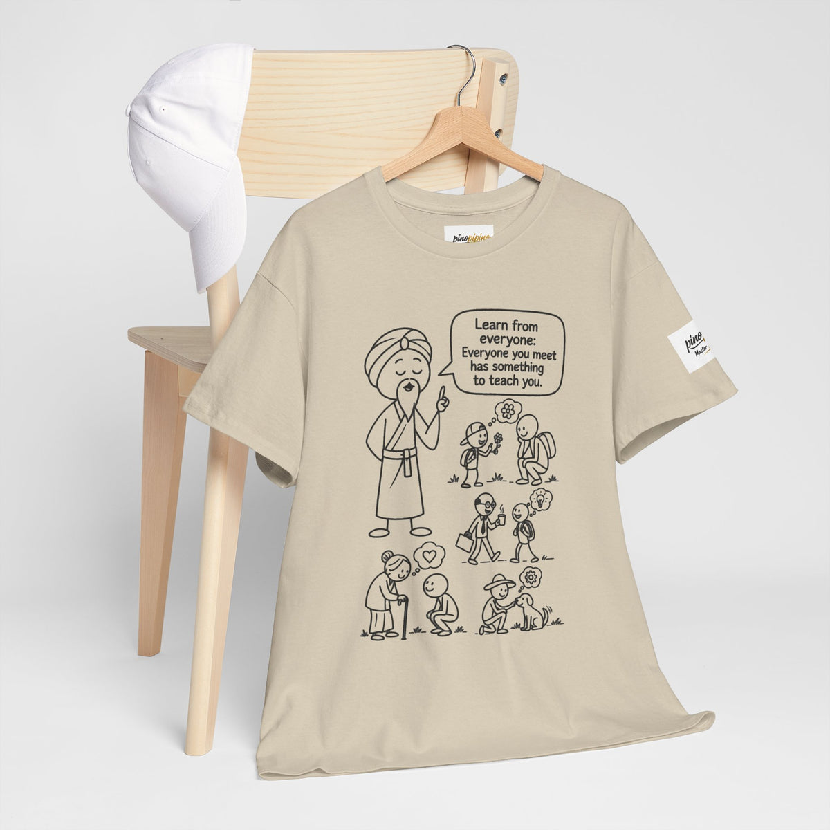 Spiritual Teacher Comic Tee — "Learn from Everyone" Graphic T‑Shirt