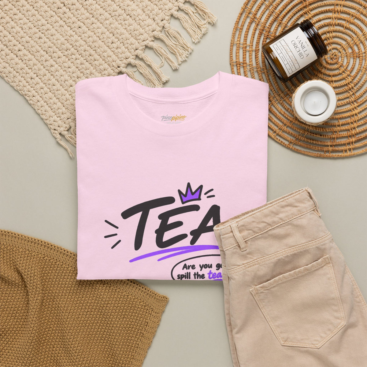 "Tea: Are you going to spill the tea or what?" Cartoon Graphic Tee