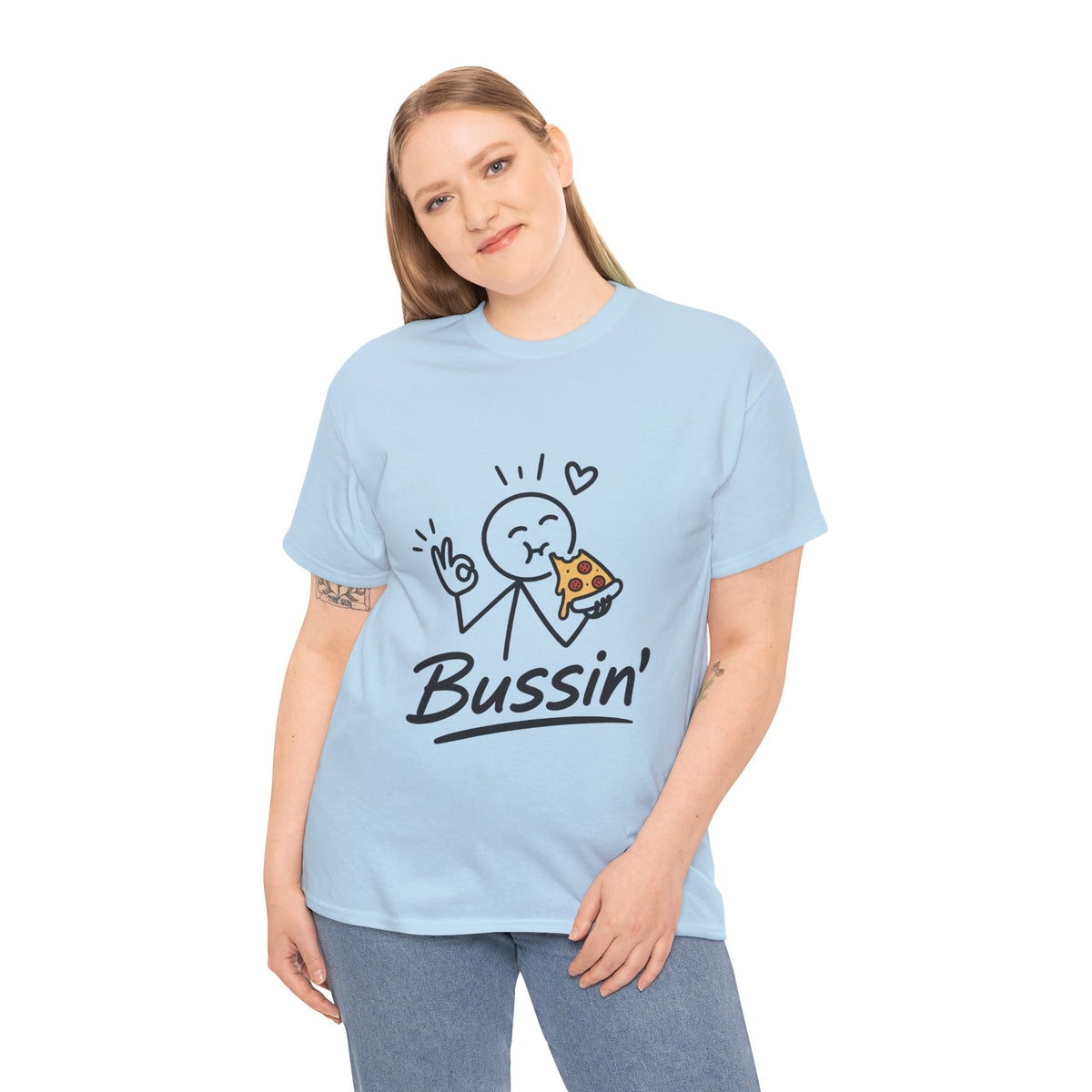 Pizza"'Bussin'" Tee — Funny Pizza Lover T‑Shirt