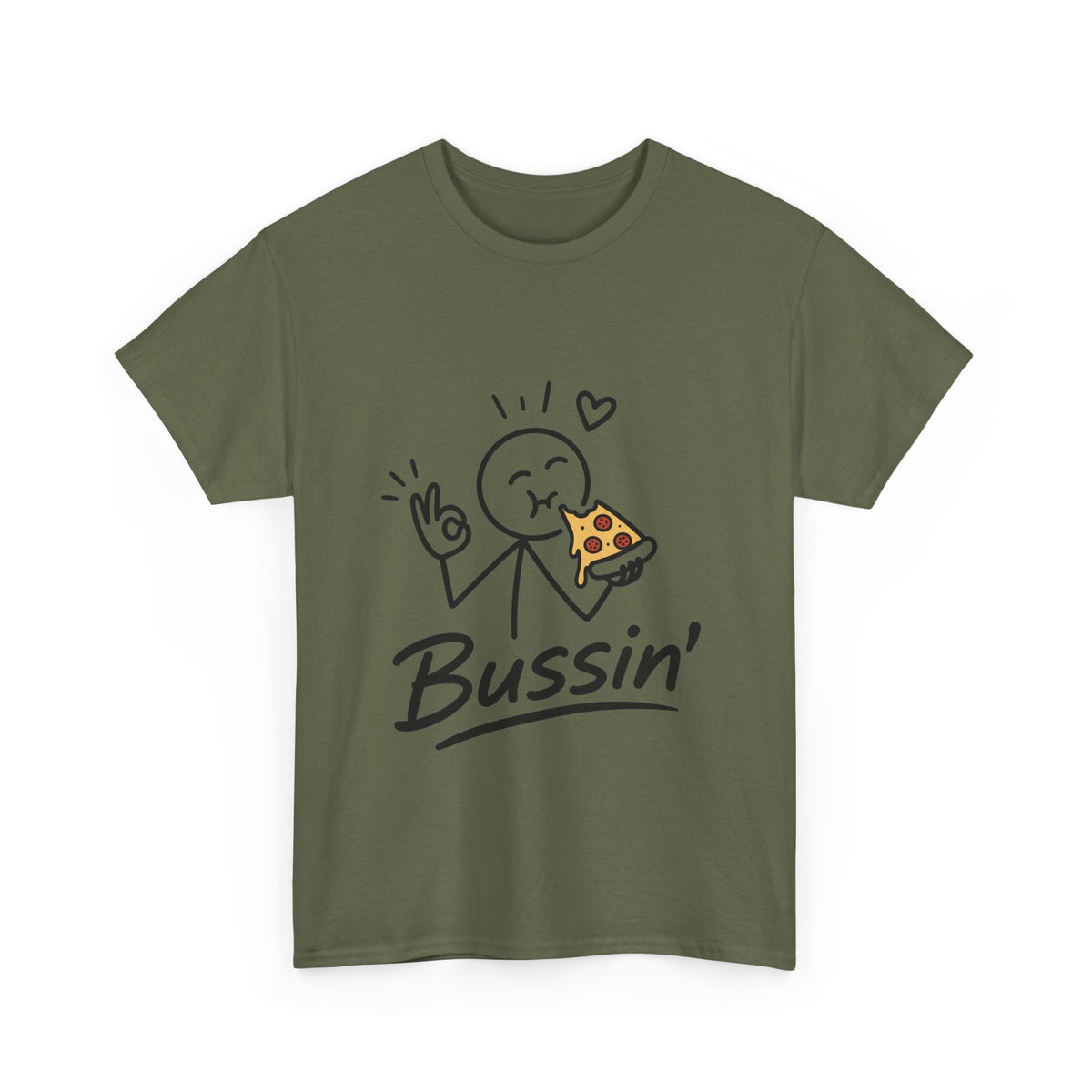 Pizza"'Bussin'" Tee — Funny Pizza Lover T‑Shirt
