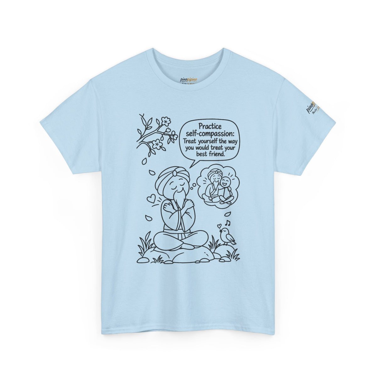 "Practice Self-Compassion" Master Lee's Wisdom Meditation T-Shirt