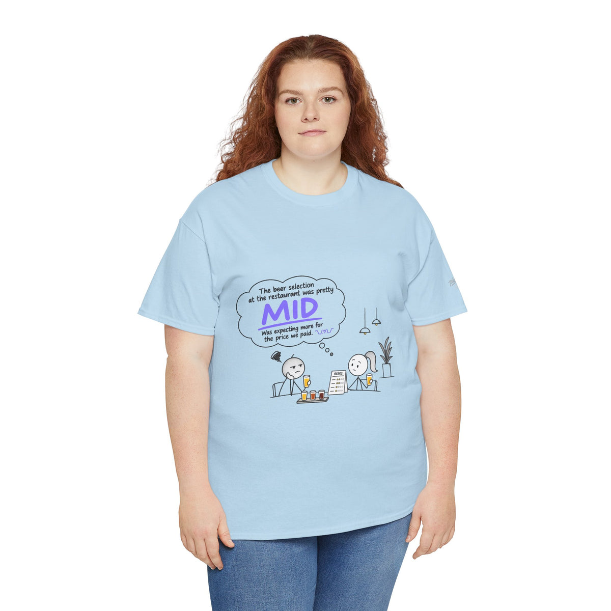 "Mid" GenZ Slang Humor T‑Shirt