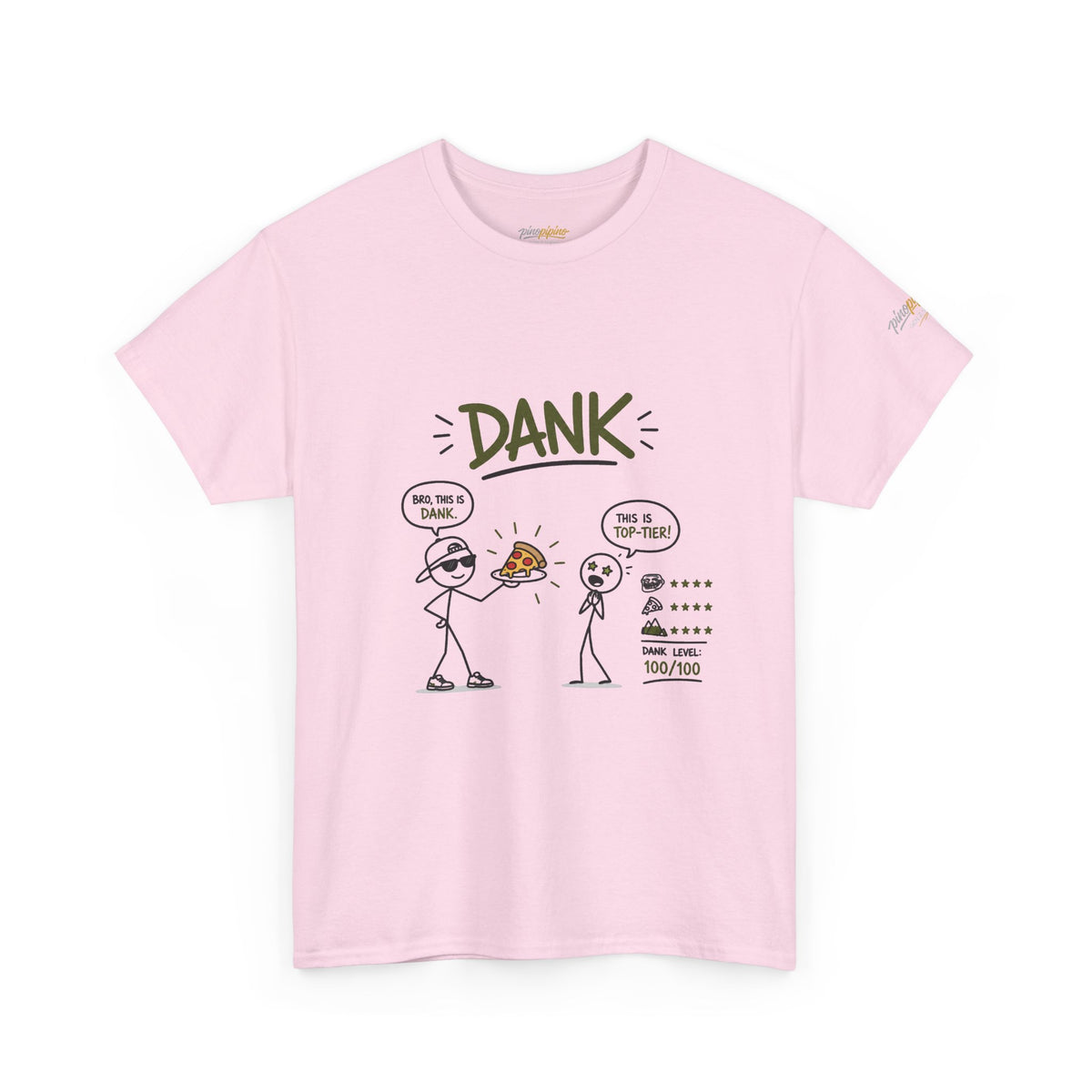 "DANK" Gen Z Slang Funny Stick Figure Comic Tee