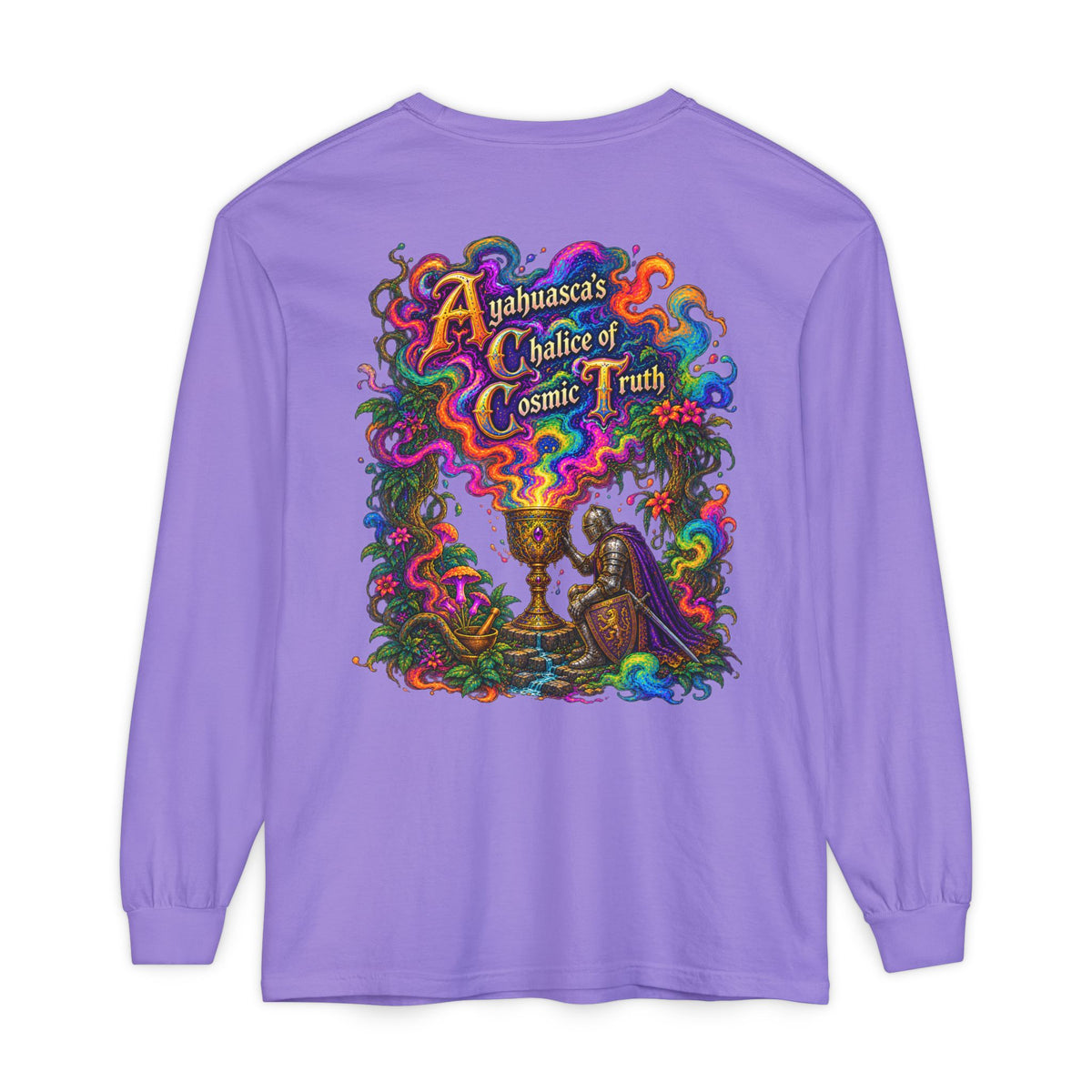 Ayahuasca Chalice Long Sleeve Tee — Psychedelic Cosmic Truth Graphic
