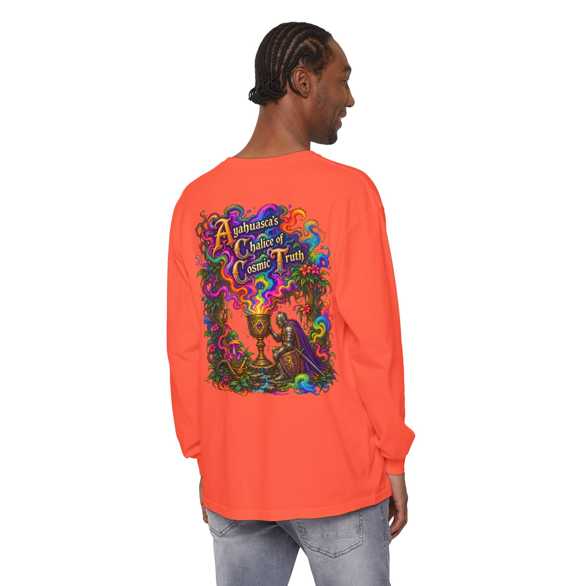 Ayahuasca Chalice Long Sleeve Tee — Psychedelic Cosmic Truth Graphic