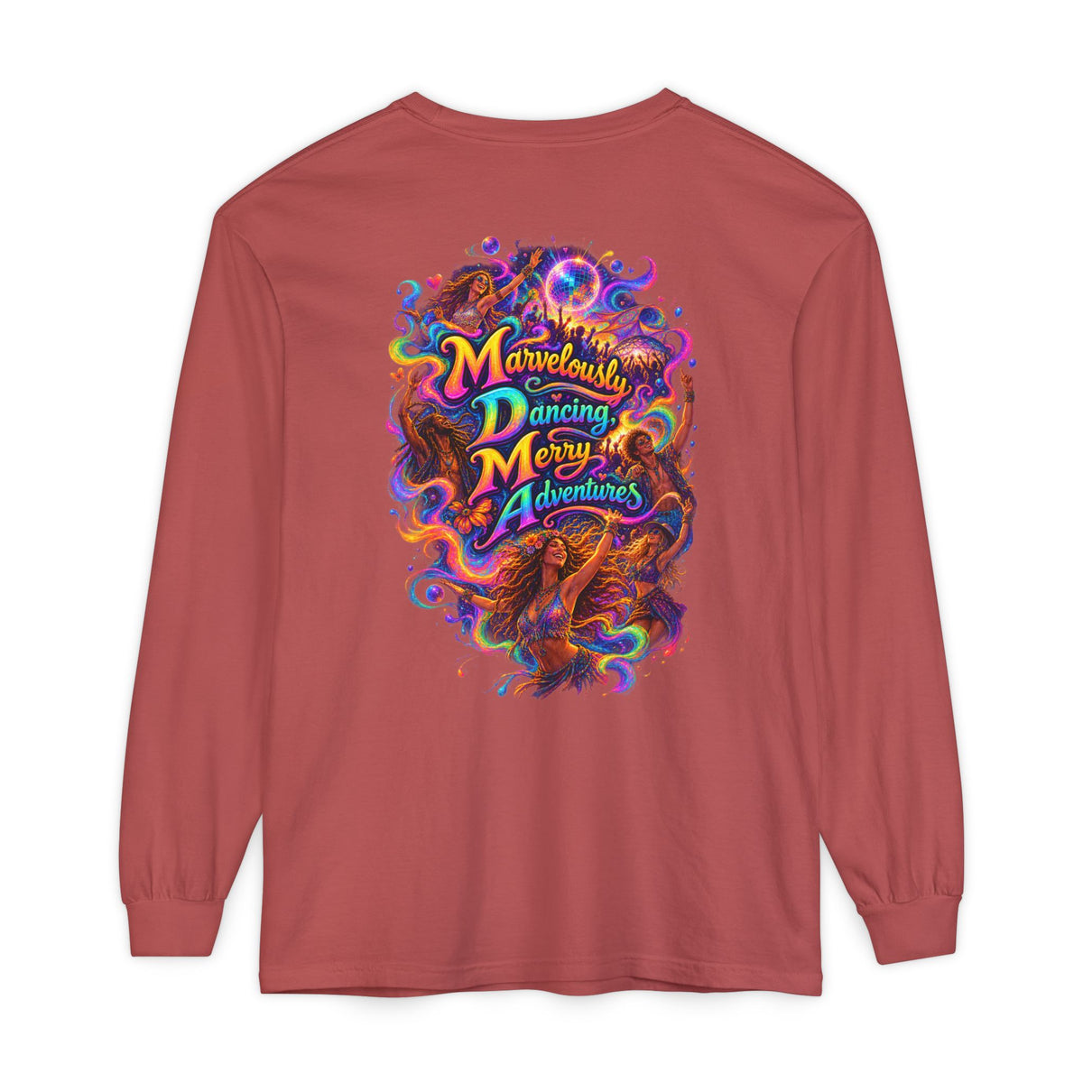 "Marvelously Dancing Merry Adventures" Psychedelic Long Sleeve Tee