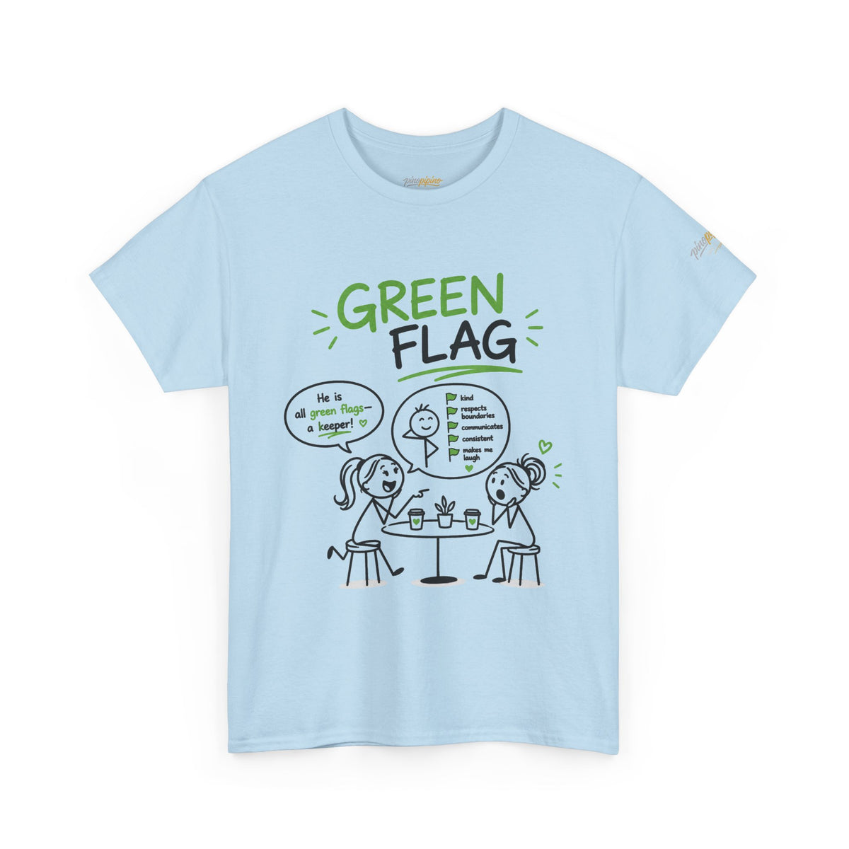 "Green Flag" Conversation T‑Shirt — Funny Dating Talk Tee