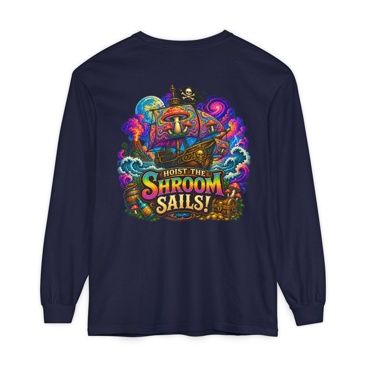 Hoist the Shroom Sails! Long Sleeve T‑Shirt