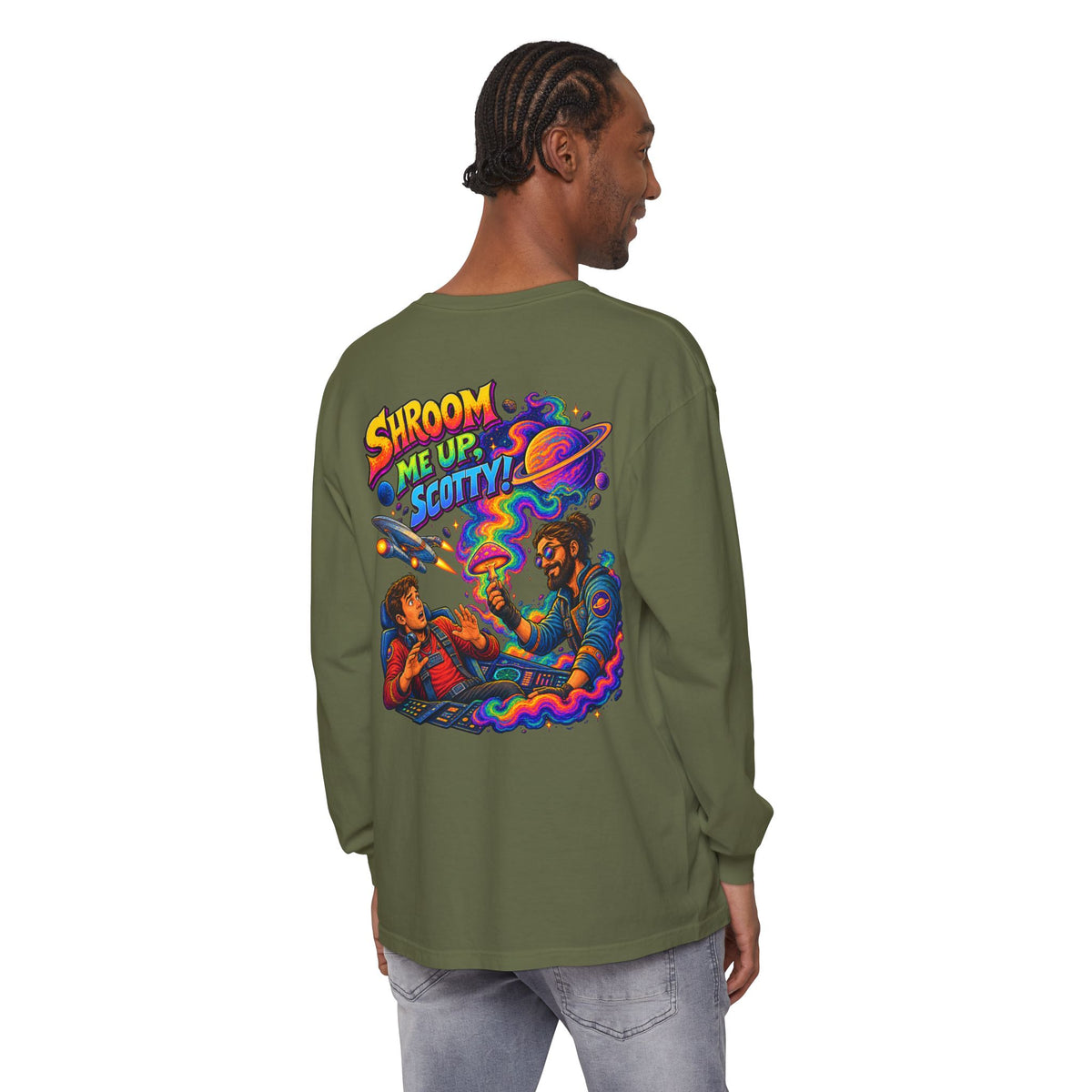 Shroom Me Up Scotty! Long Sleeve T‑Shirt