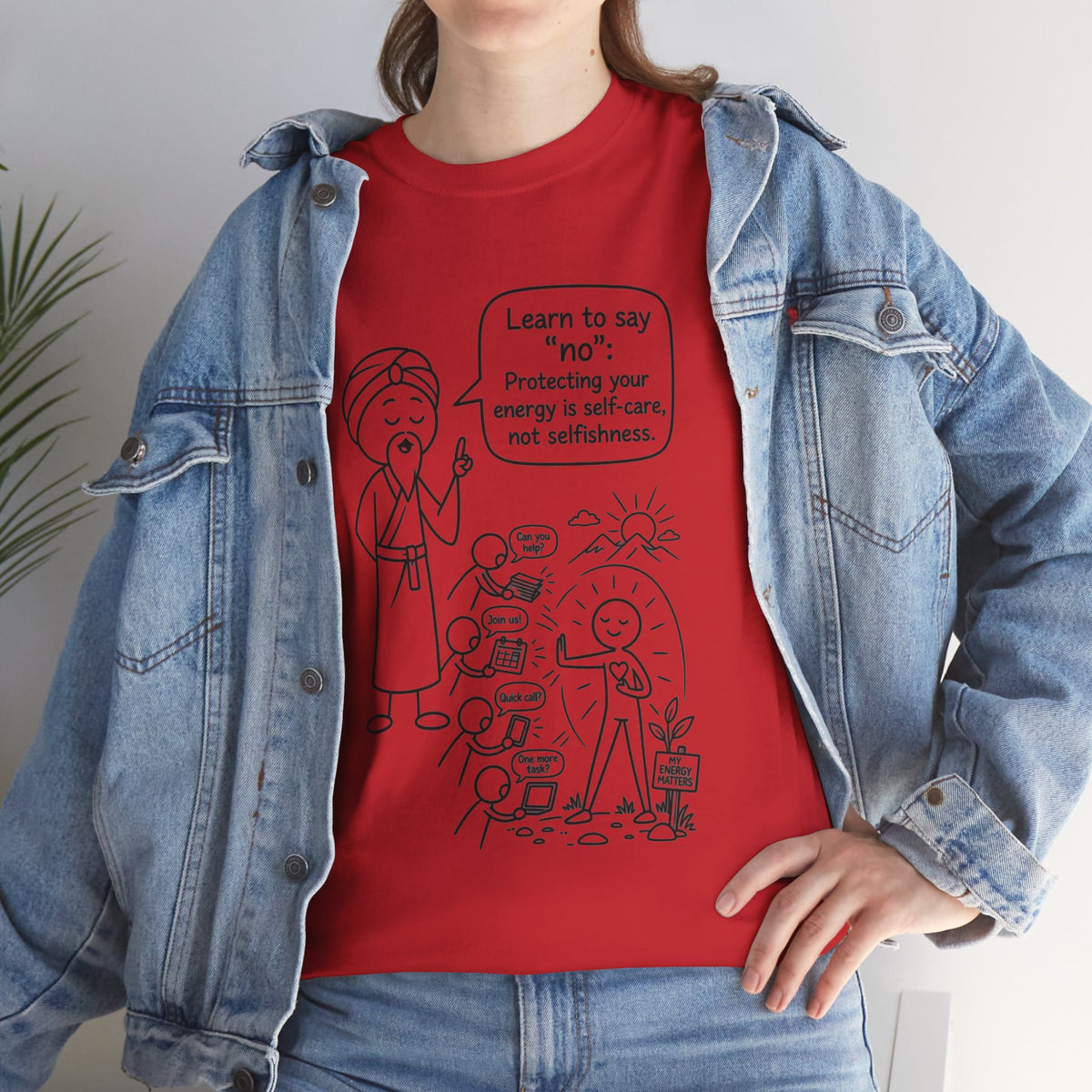 Spiritual Self-Care Tee — "Learn to Say No" Mindfulness T-Shirt