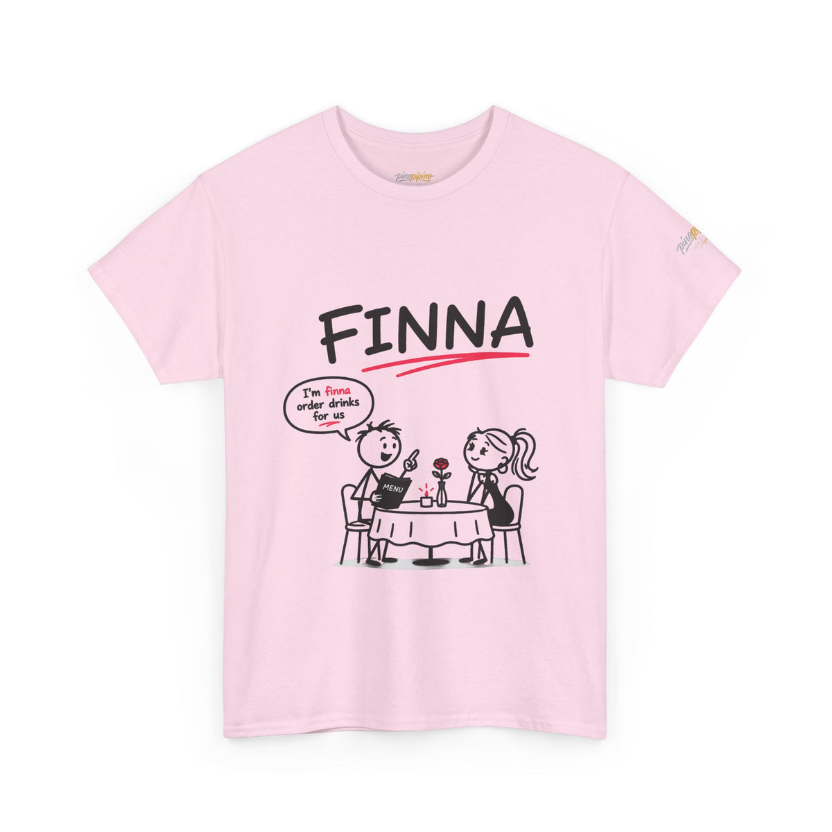"FINNA" Gen z Slant Cartoon Tee