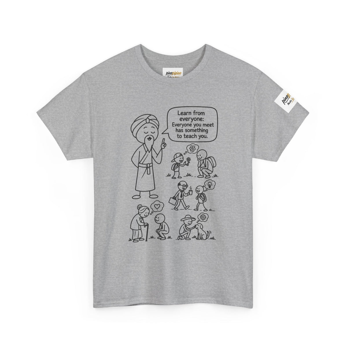 Spiritual Teacher Comic Tee — "Learn from Everyone" Graphic T‑Shirt