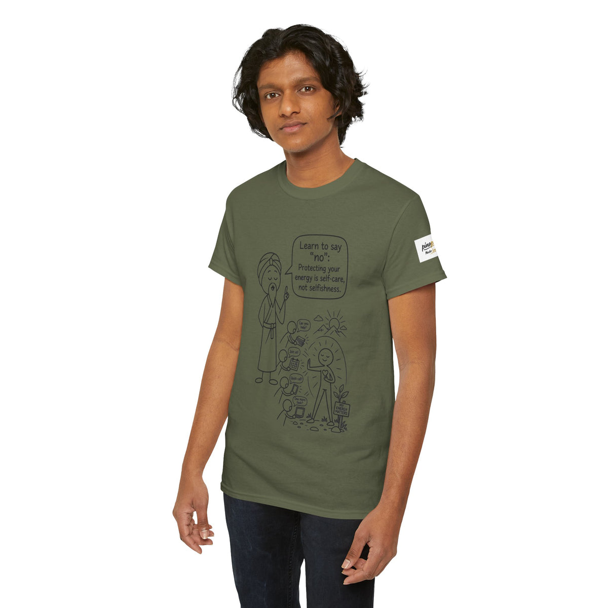 Spiritual Self-Care Tee — "Learn to Say No" Mindfulness T-Shirt