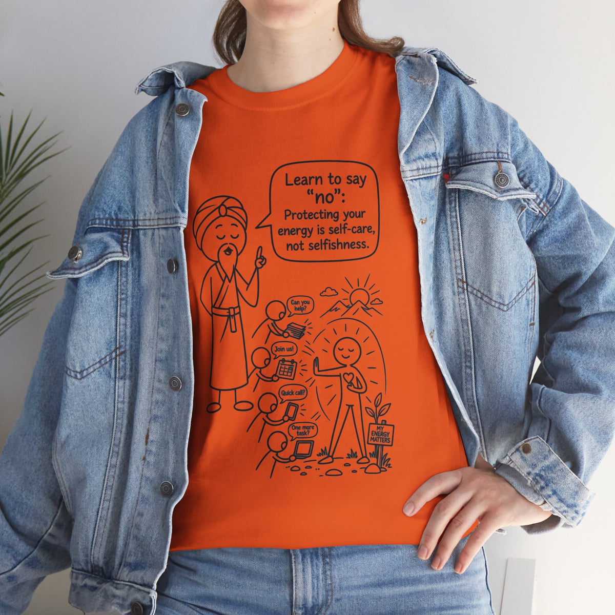 Spiritual Self-Care Tee — "Learn to Say No" Mindfulness T-Shirt