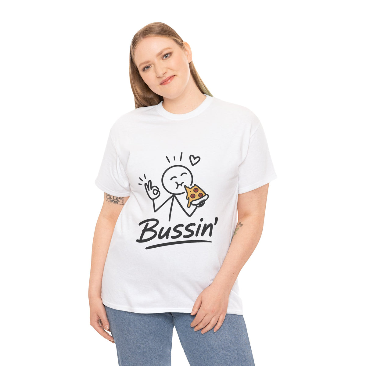 Pizza"'Bussin'" Tee — Funny Pizza Lover T‑Shirt