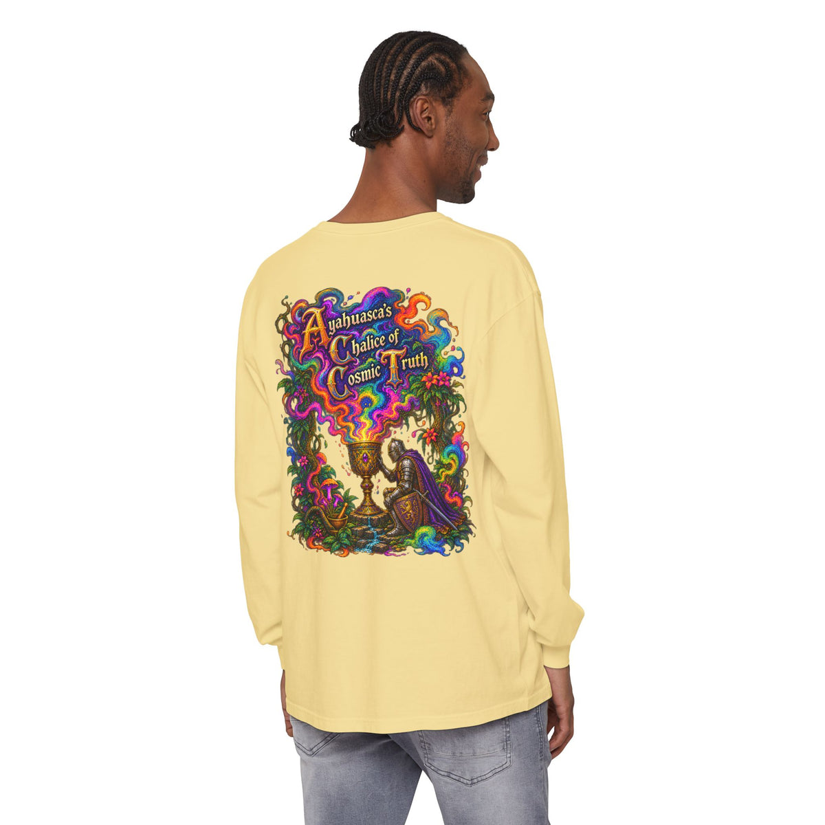 Ayahuasca Chalice Long Sleeve Tee — Psychedelic Cosmic Truth Graphic
