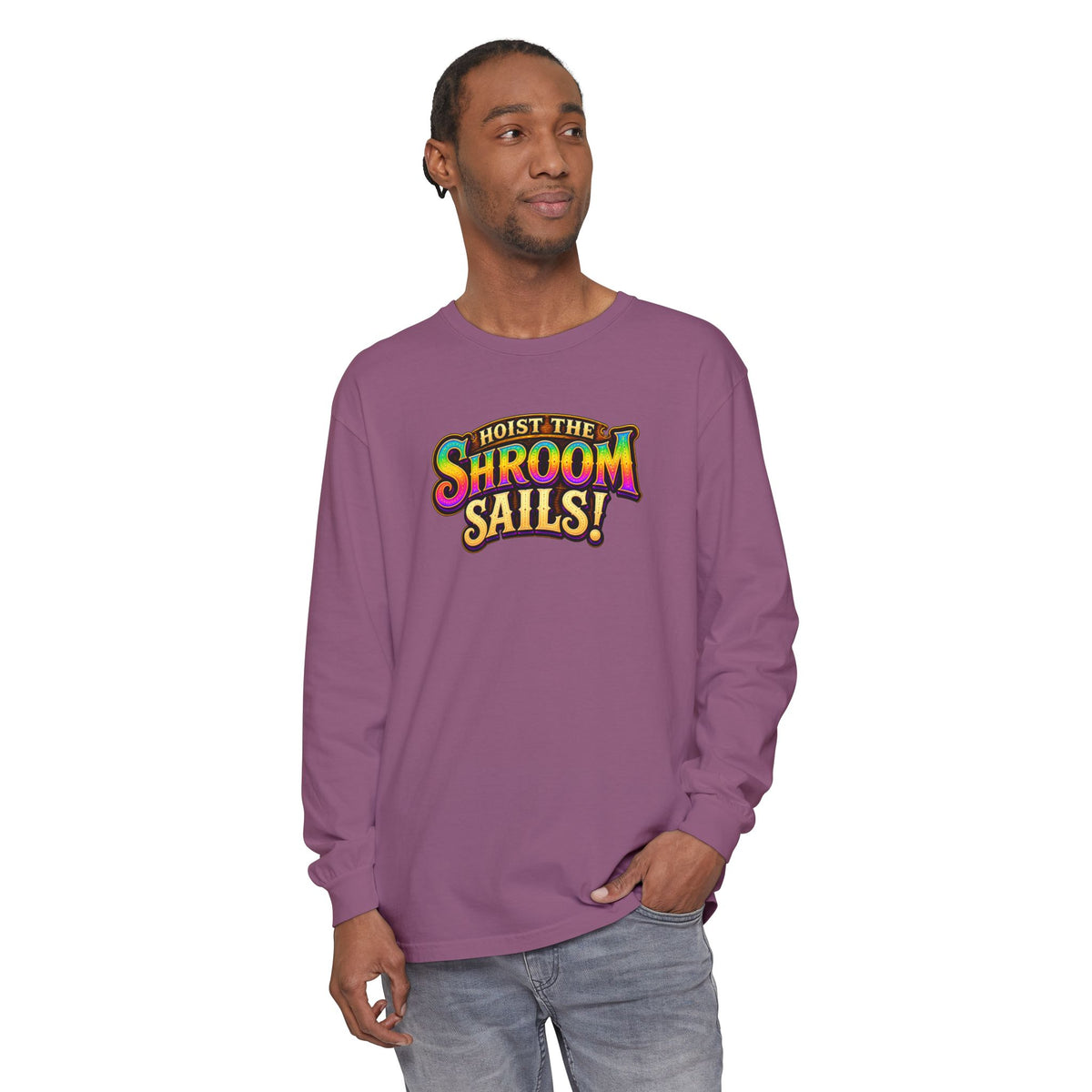 Hoist the Shroom Sails! Long Sleeve T‑Shirt