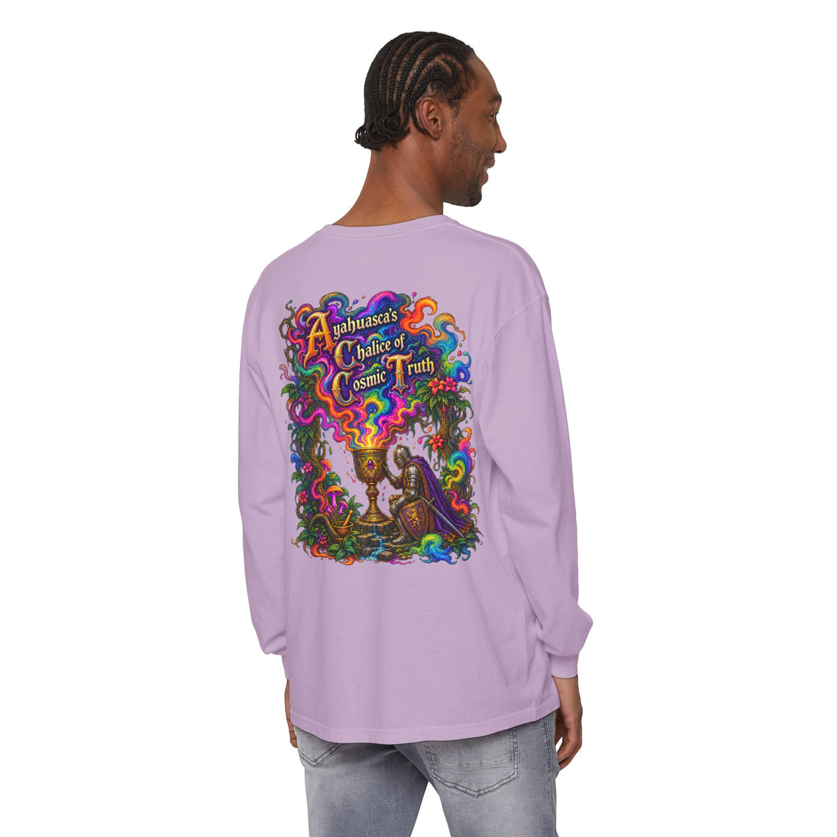 Ayahuasca Chalice Long Sleeve Tee — Psychedelic Cosmic Truth Graphic
