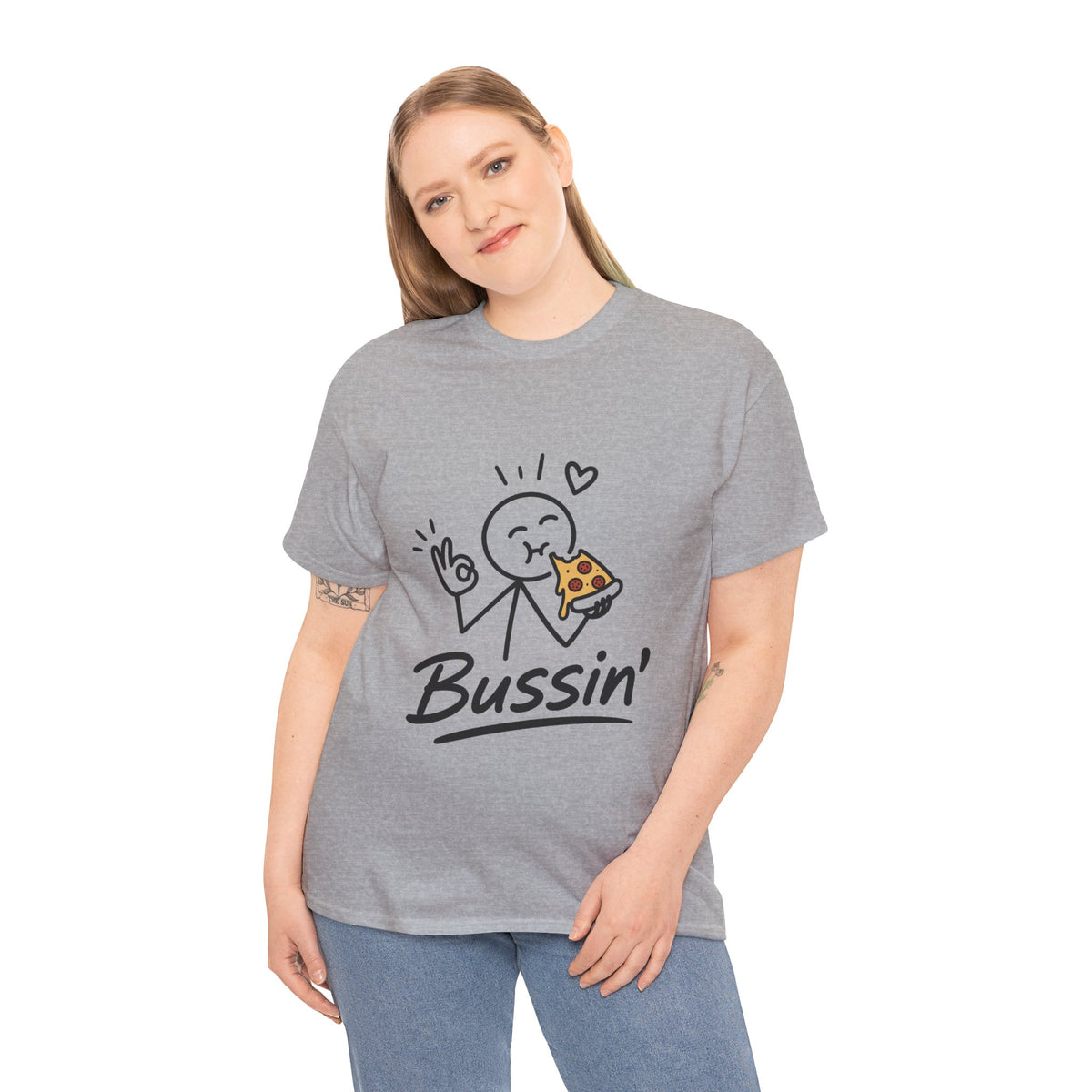 Pizza"'Bussin'" Tee — Funny Pizza Lover T‑Shirt