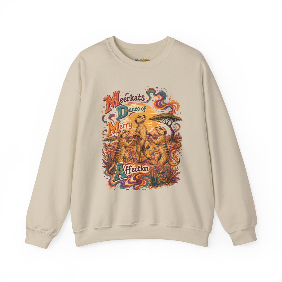 "Meerkats Dance of Merry Affection" Crewneck Sweatshirt