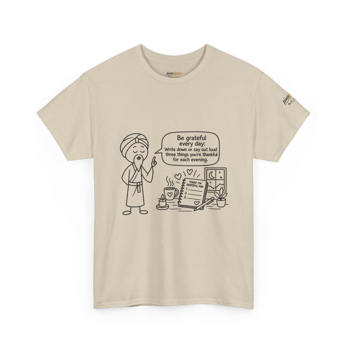 Gratitude Master Lee's Wisdom Tee — "Be grateful every day" Graphic T-Shirt