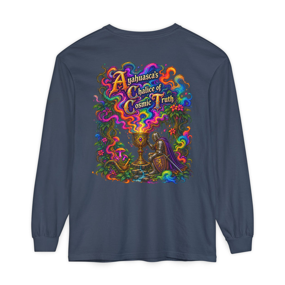 Ayahuasca Chalice Long Sleeve Tee — Psychedelic Cosmic Truth Graphic