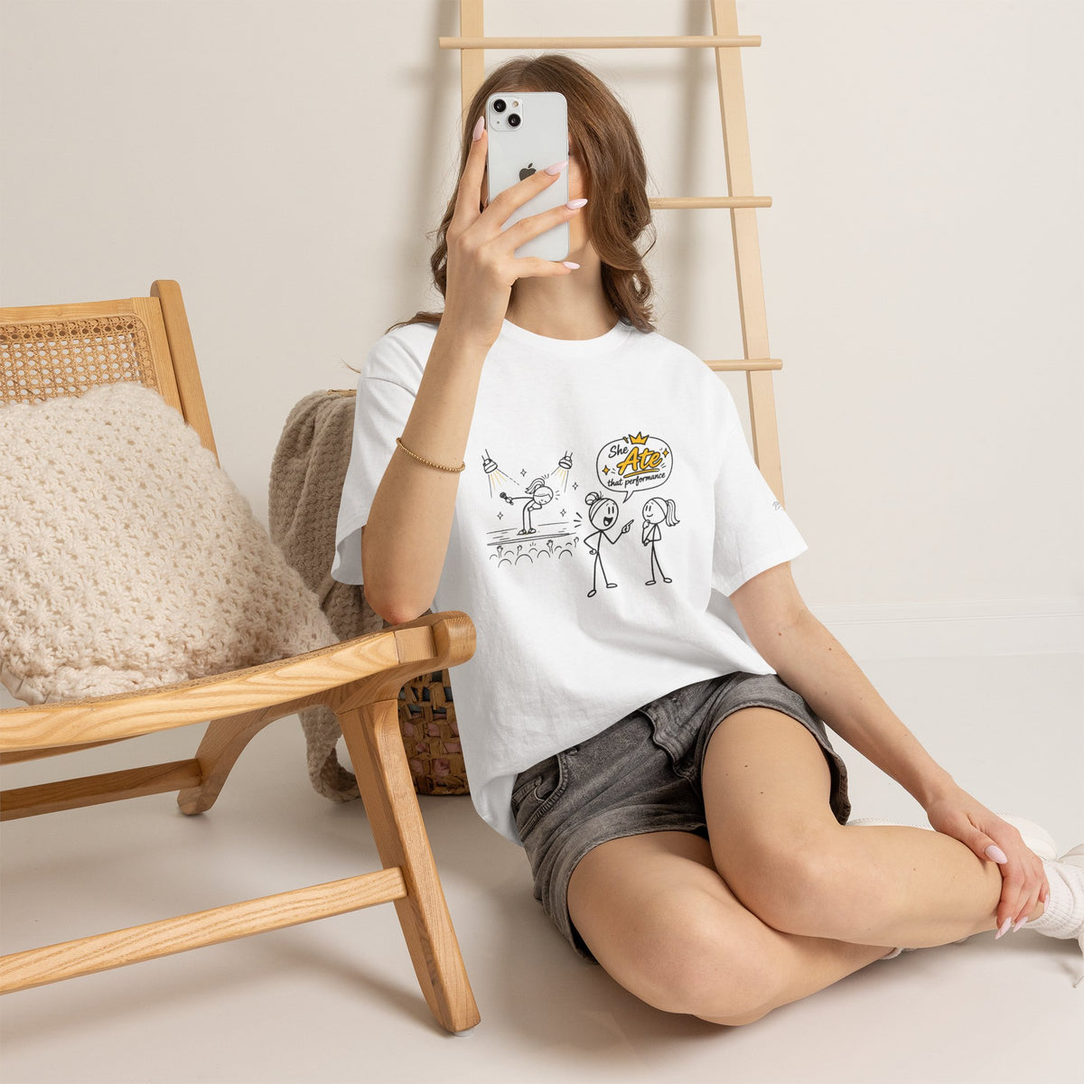 "Ate" Gen Z Slang - Stick Figure Tee
