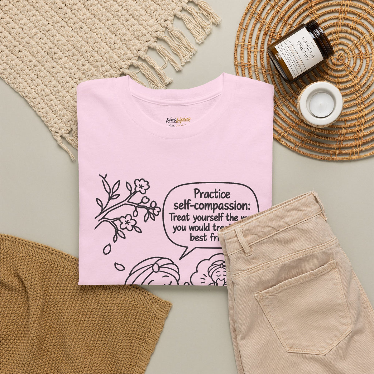 "Practice Self-Compassion" Master Lee's Wisdom Meditation T-Shirt