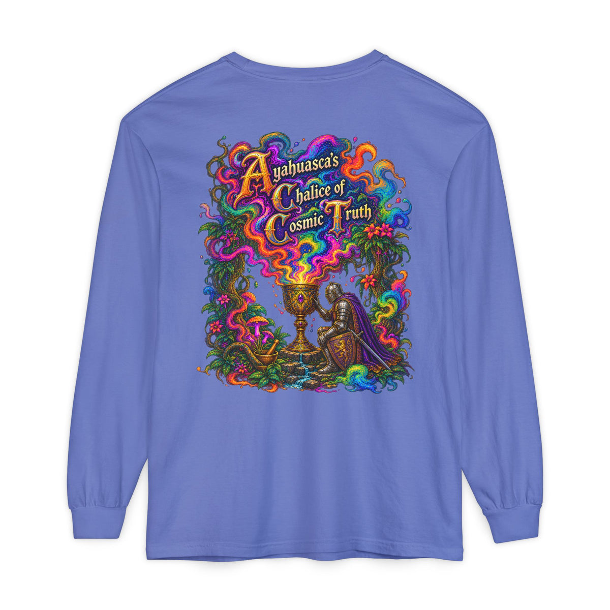 Ayahuasca Chalice Long Sleeve Tee — Psychedelic Cosmic Truth Graphic